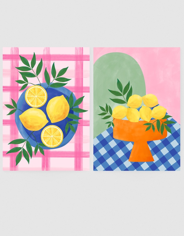 Inka Arthouse - Summer Lemons Set by Elena Ristova