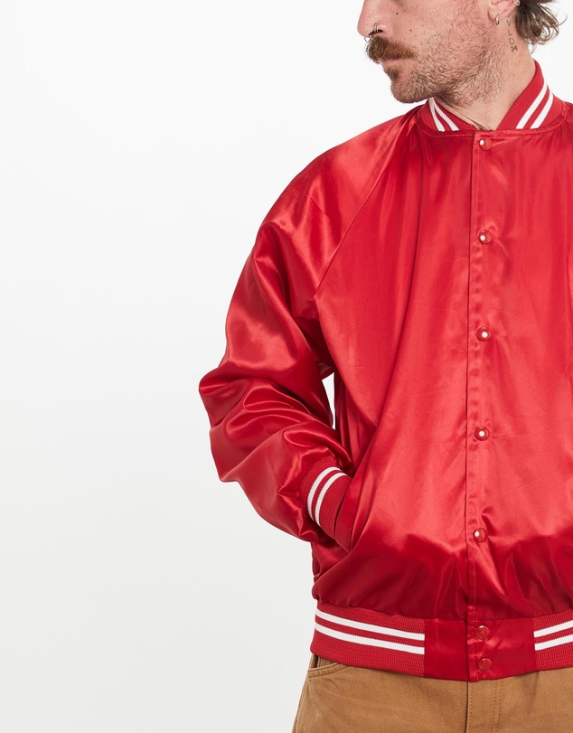 Vintage by The Real Deal - Pre Loved - Vintage 80s NCAA NC State Wolfpack Satin Bomber Jacket