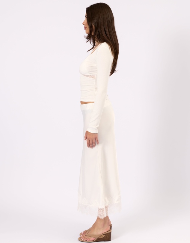 Style Addict - Valerie Satin Lace Skirt