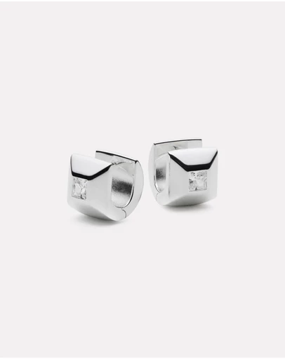 Najo - Halo Silver Cubic Zirconia Earring