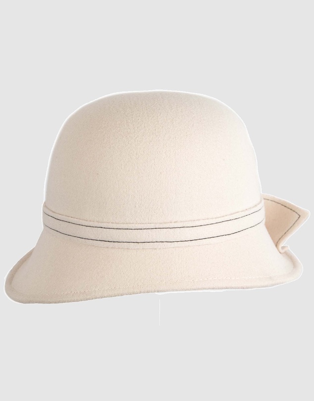 Max Alexander - Winter Felt Cream Cloche Hat