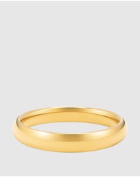Nialaya Jewellery - Classic 12mm Round Bangle in Gold