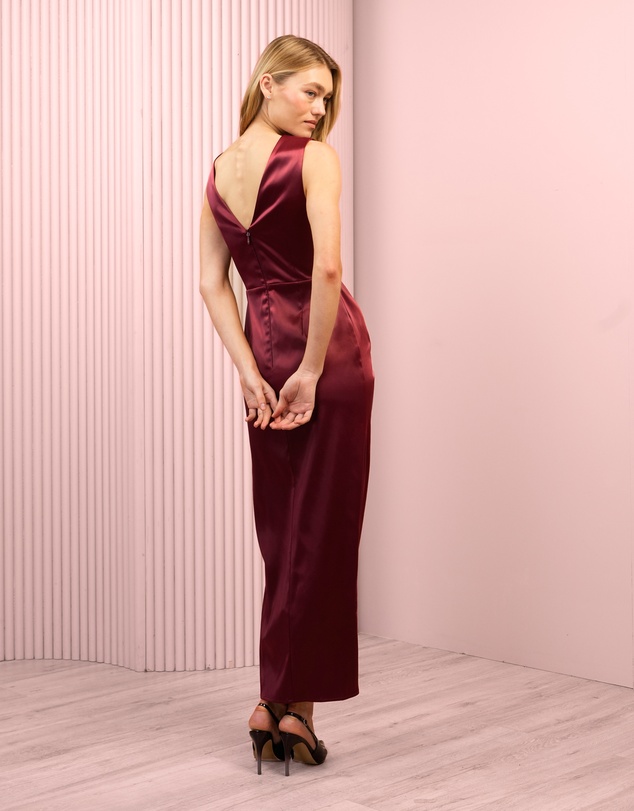 Azzurielle - Ada High Neck Satin Gown