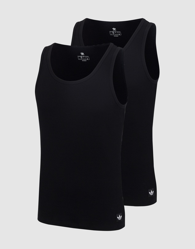 adidas Originals - 2 Pack Comfort Cotton Rib Tank Top