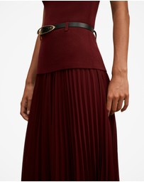 Forever New - Lorelei Woven Mixed Midi Dress