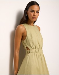 AERE - Mysa Linen Midi Dress
