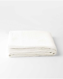 Aura Home - Evie Stonewash Organic Cotton Sheet Set in Cloud White