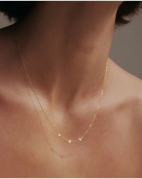 SAINT VALENTINE - Floating Stone Necklace - Gold
