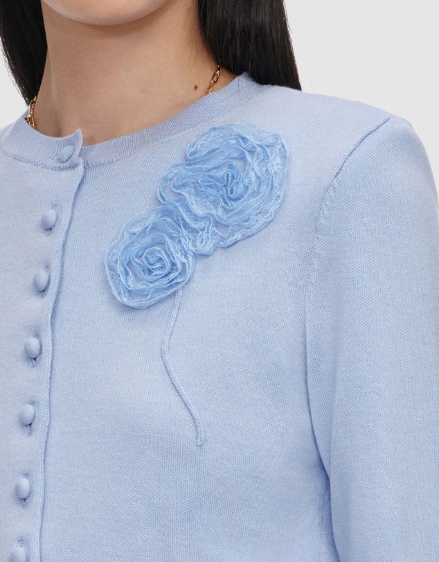 Self Portrait - Flower Knit Cardigan