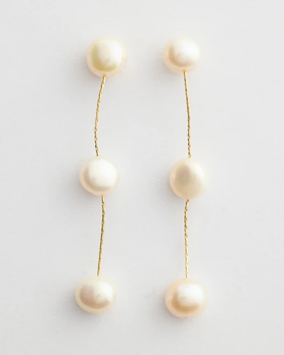 Moira Hughes - The White Label - The Alice Pearl Drop Earrings