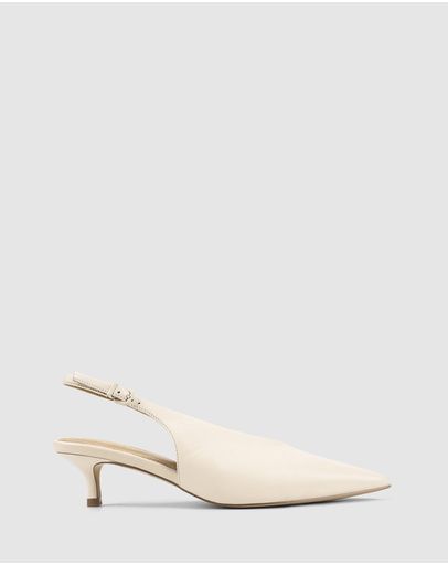 Cream White Leather