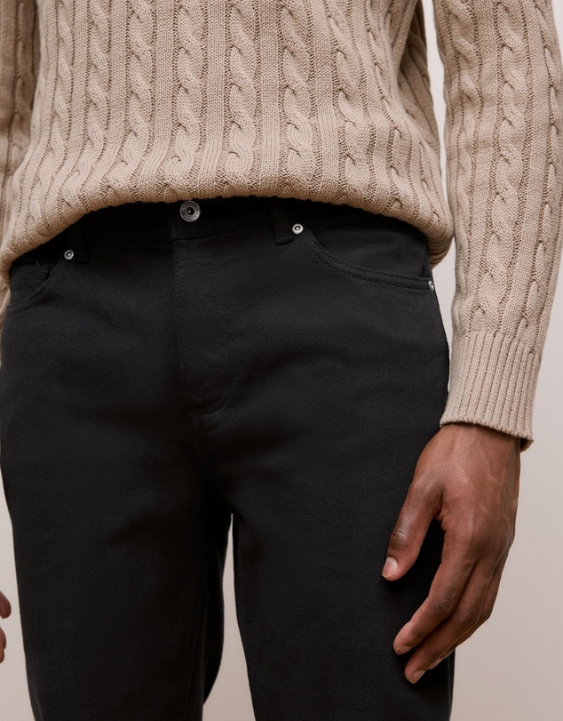 Trenery - Organically Grown Cotton Modern Slim Black Wash Jean in Black