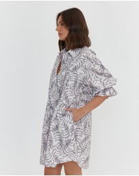 ALEXANDRA - Berken Dress Coco Leaf Print
