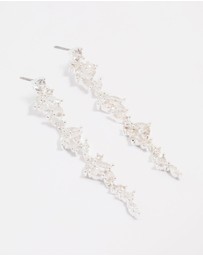 Lovisa - Silver Plated Cubic Zirconia Marquise Drop Earrings