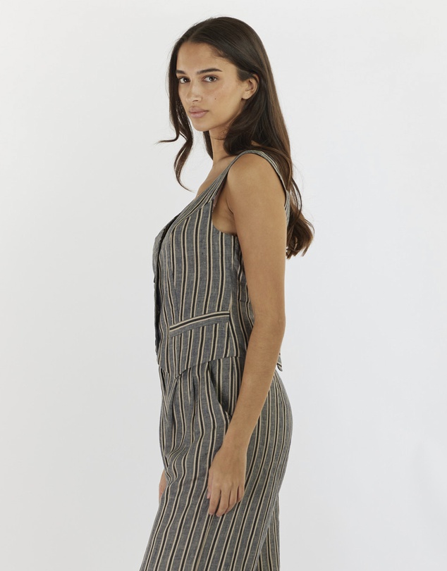 Amelius - Set Sail Linen Stripe Vest
