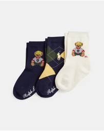 Polo Ralph Lauren - 3-Pack Polo Bear Crew Socks Gift Set - Babies