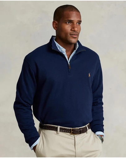 Polo Ralph Lauren - ICONIC EXCLUSIVE - Plus Estate-Rib Quarter-Zip Pullover