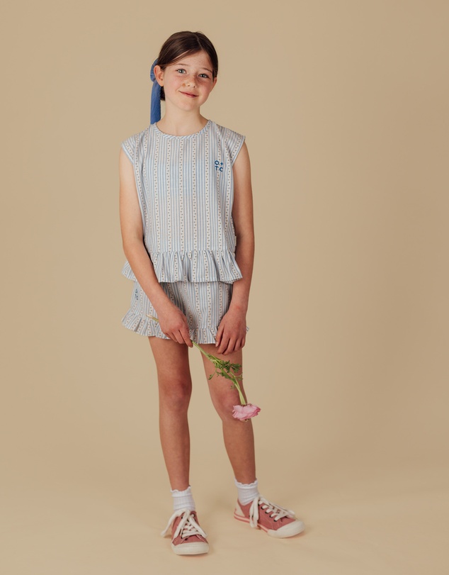 Olive & The Captain - Peaches Boxy Frill Singlet