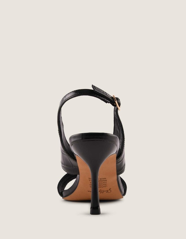 Shelly Shen - Bronte High Sandals Black Croc