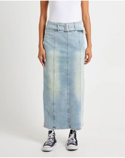 Insight - Kaya Low Belted Maxi Skirt