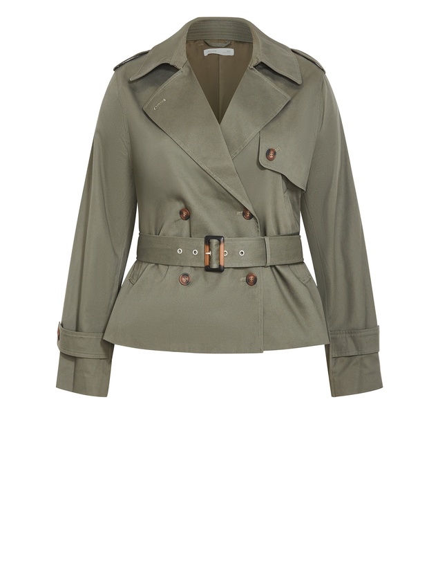 City Chic - Leah Crop Trench