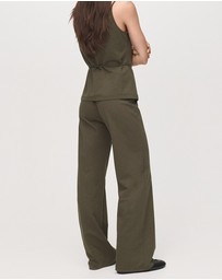 M.N.G - Straight-Fit Trousers With Elastic Waist