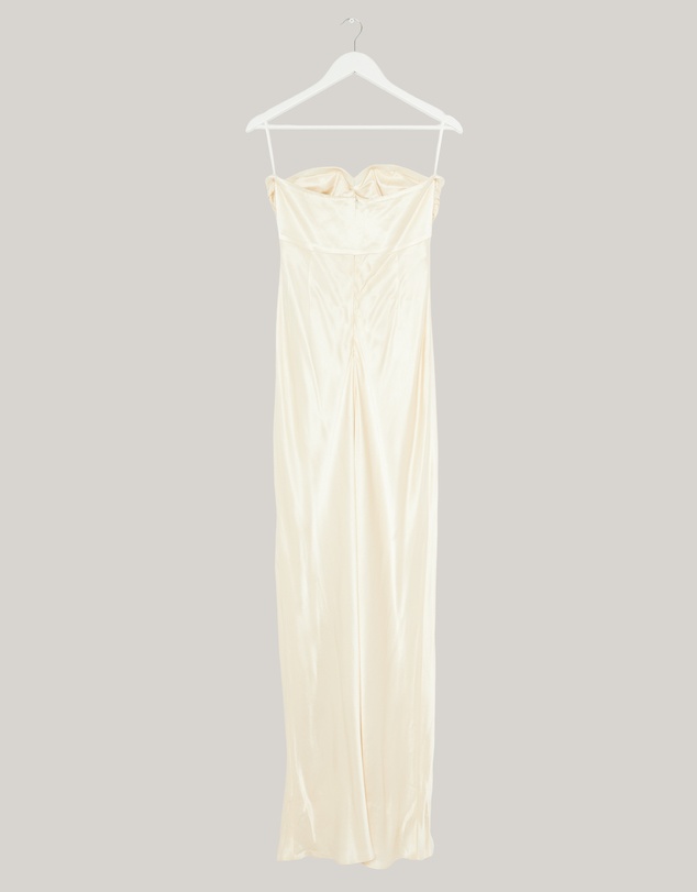 Revibe - Repaired Shona Joy La Lune Ruched Halter Maxi Dress - AU 12