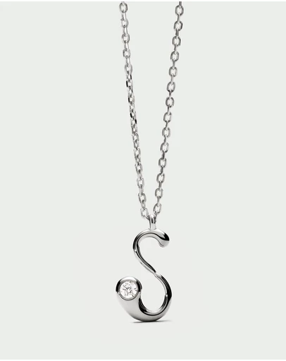 PDPAOLA - Initial 2026 S Silver Pendant Necklace