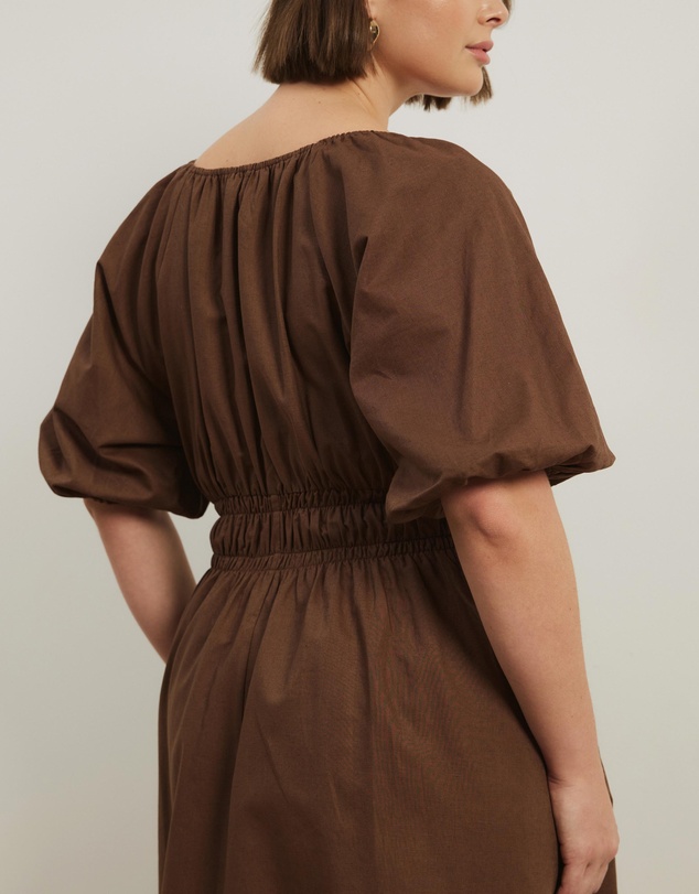 Atmos&Here Curvy - Darla Linen Blend Midi Dress