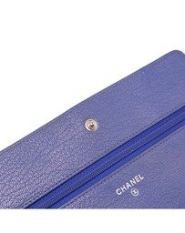 Pre-Loved by Azura Reborn - Pre-Loved CC Calfskin Double Stitched Wallet on Chain