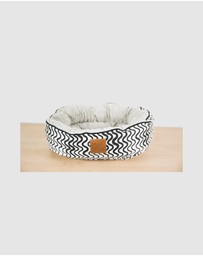 Mog & Bone - Reversible Cat Bed - Black Wave