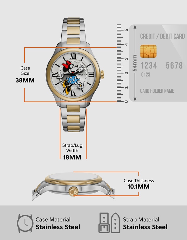 Fossil - Mickey and Friends Two Tone Analogue Watch