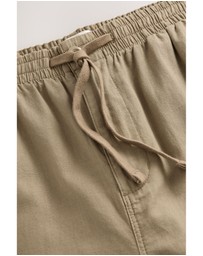 NEXT - Linen Cotton Elasticated Drawstring Trousers Regular Fit