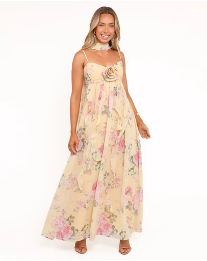 Petal & Pup - Tully Maxi Dress - Yellow Floral