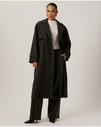 Tussah - Lillian Double Breasted Wool Blend Coat