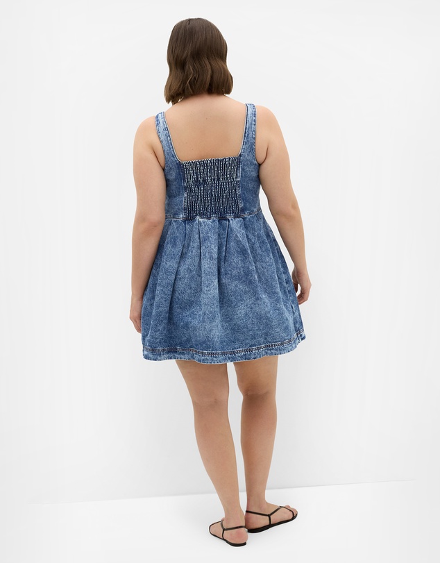 City Chic - Plus size Alexa Denim Mini Dress - indigo wash