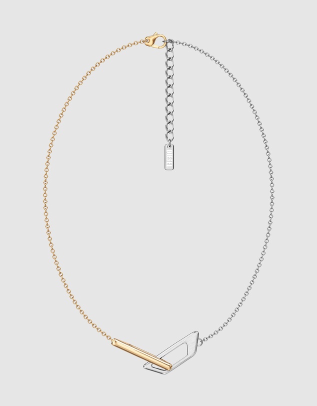 Diesel - D Logo Silver Necklace