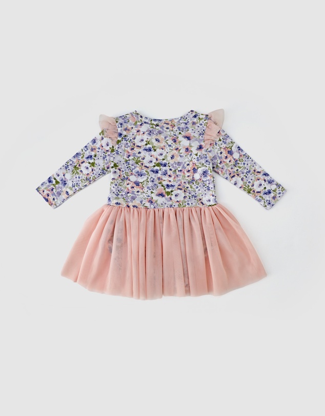 WITH LOVE FOR KIDS - Tulle Flutter Long Sleeve Tutu Onesie - Babies