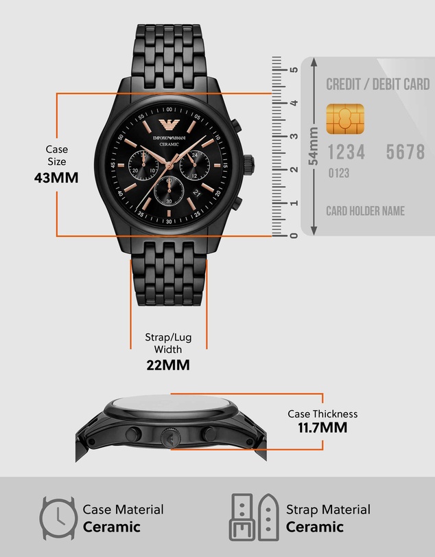 Emporio Armani - Black Chronograph Watch