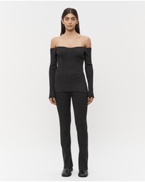 FRIEND of AUDREY - Nellie Off Shoulder Sparkle Knit Top