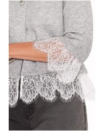 Petal & Pup - Helga Lace Trim Cardigan - Grey
