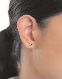 Elli Jewelry - Sunburst Drop Earrings in Gold-Plated 925 Sterling Silver