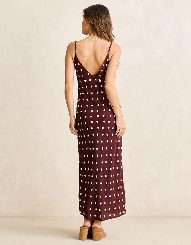 Rhythm - Polka Dot Bias Midi Dress - Iconic Exclusive