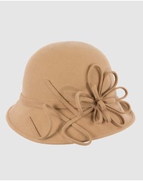 Max Alexander - Winter Felt Mocca Cloche Hat