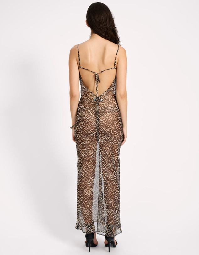 ONE TEASPOON - Jagger Maxi Slip Dress - Leopard Print