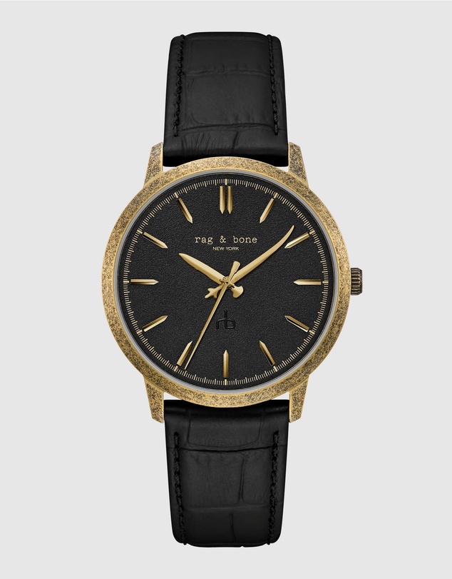 rag & bone - Manston Mens Leather Strap Watch