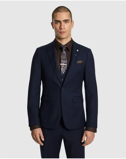 yd. - Atlas Wool Blend Slim Suit Jacket