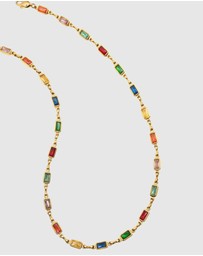 Nialaya Jewellery - Men's Rectangle Tennis Necklace