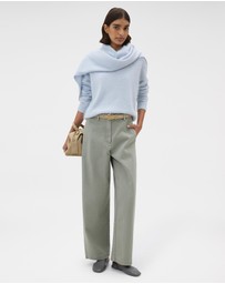 Oroton - Barrel Twill Leg Pants