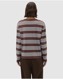 Oroton - Long Sleeve Stripe Tee